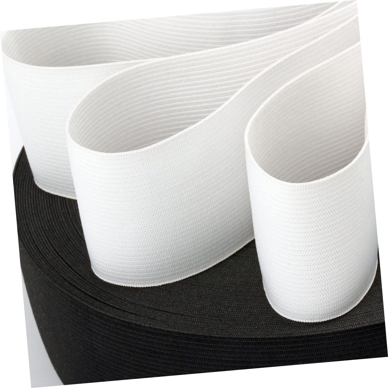 1rotolo Banda Elastica Piatta da Metri per Cucire Abbigliamento e Accessori Fettuccia Stretch Bianco per Progetti Fai da Te e Moda