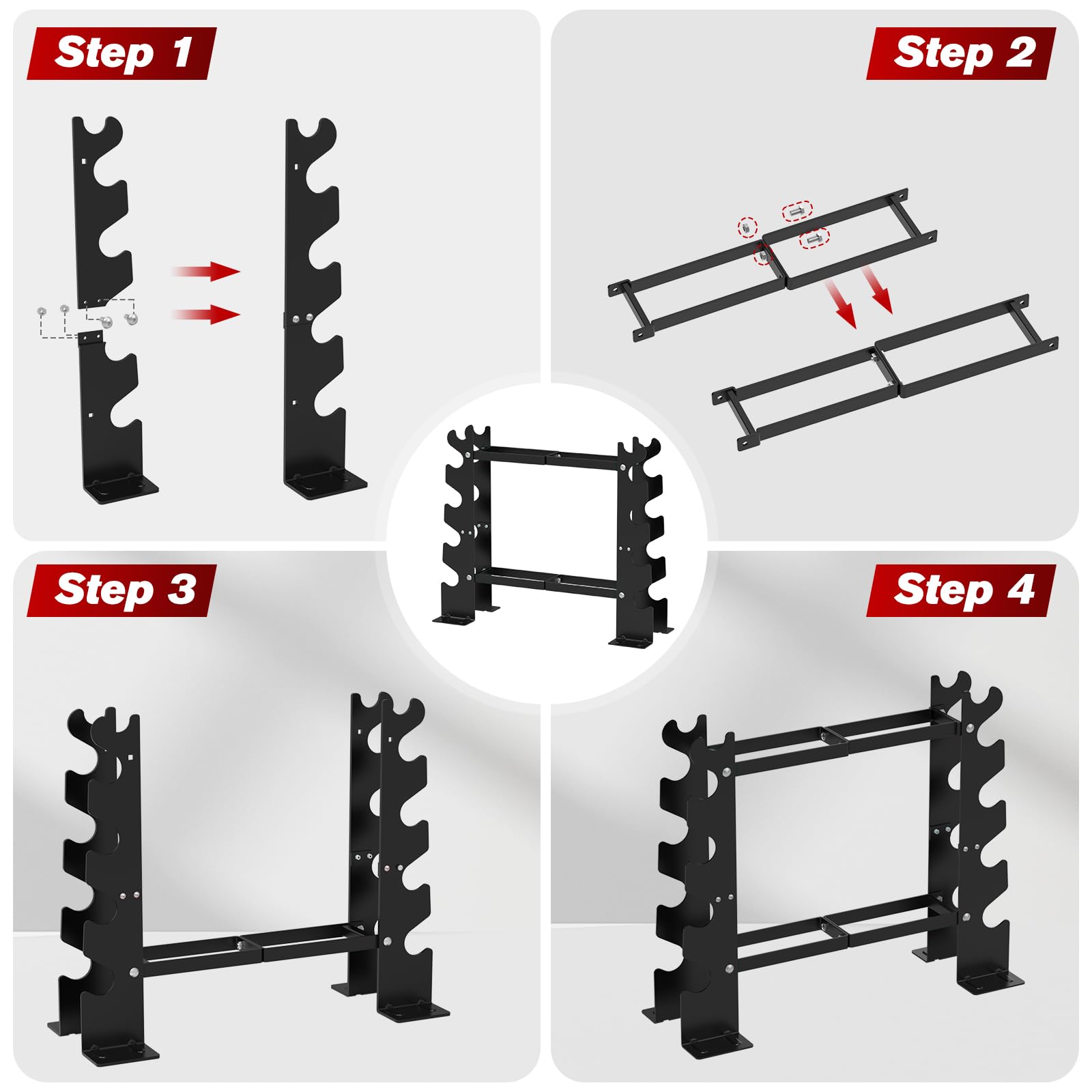 Hantelständer für Krafttraining Hantelscheibenständer für Krafttraining Ständer für Aufbewahrung von Gewichten Kurzhantelständer Dumbbell Rack