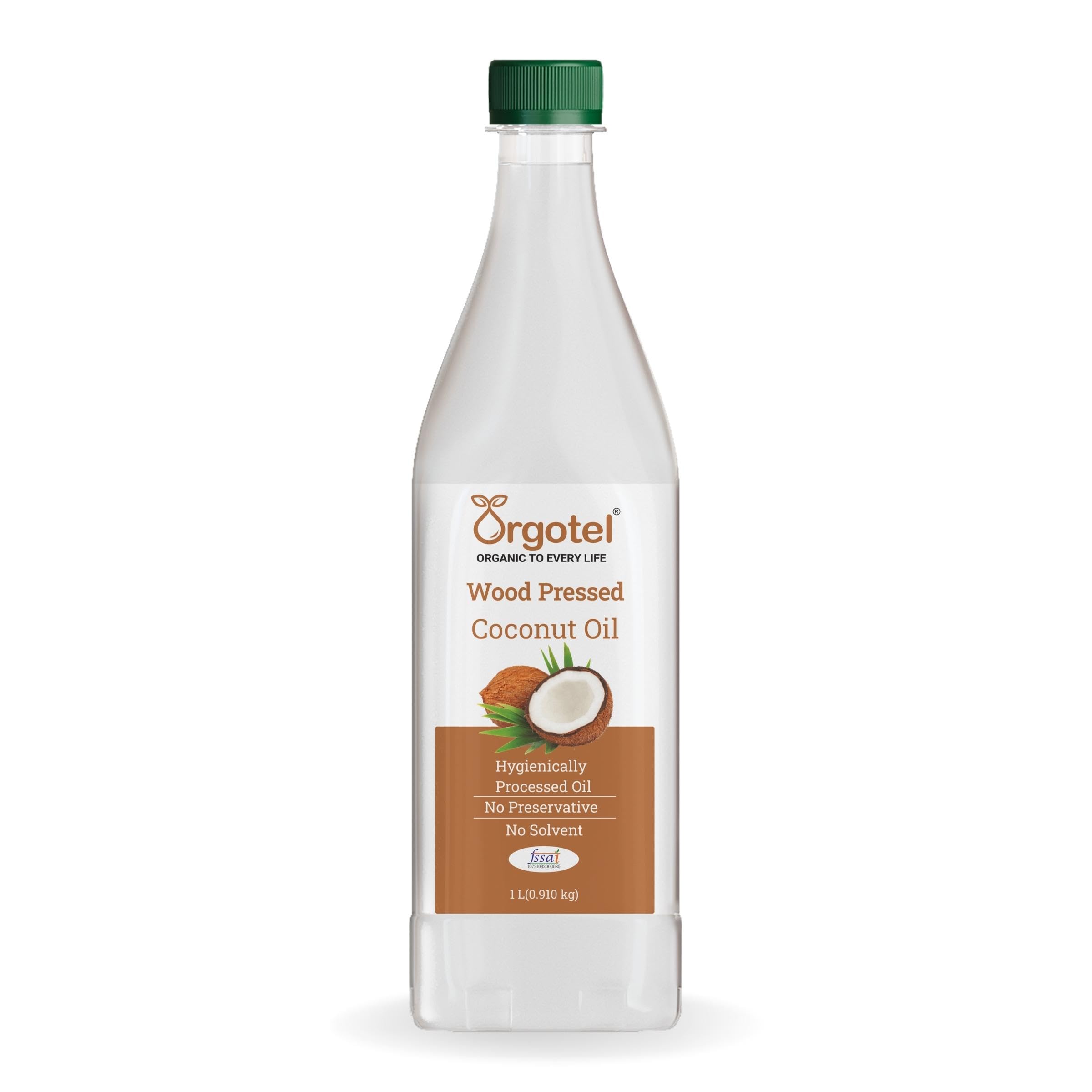 Orgotel 100% Pure Coconut Cooking Oil 1L - Unrefined Cold Pressed | Premium Wood Pressed | Chemical Free | Cholesterol Free (B0CKFKHVDT) Amazon Price History, Amazon Price Tracker