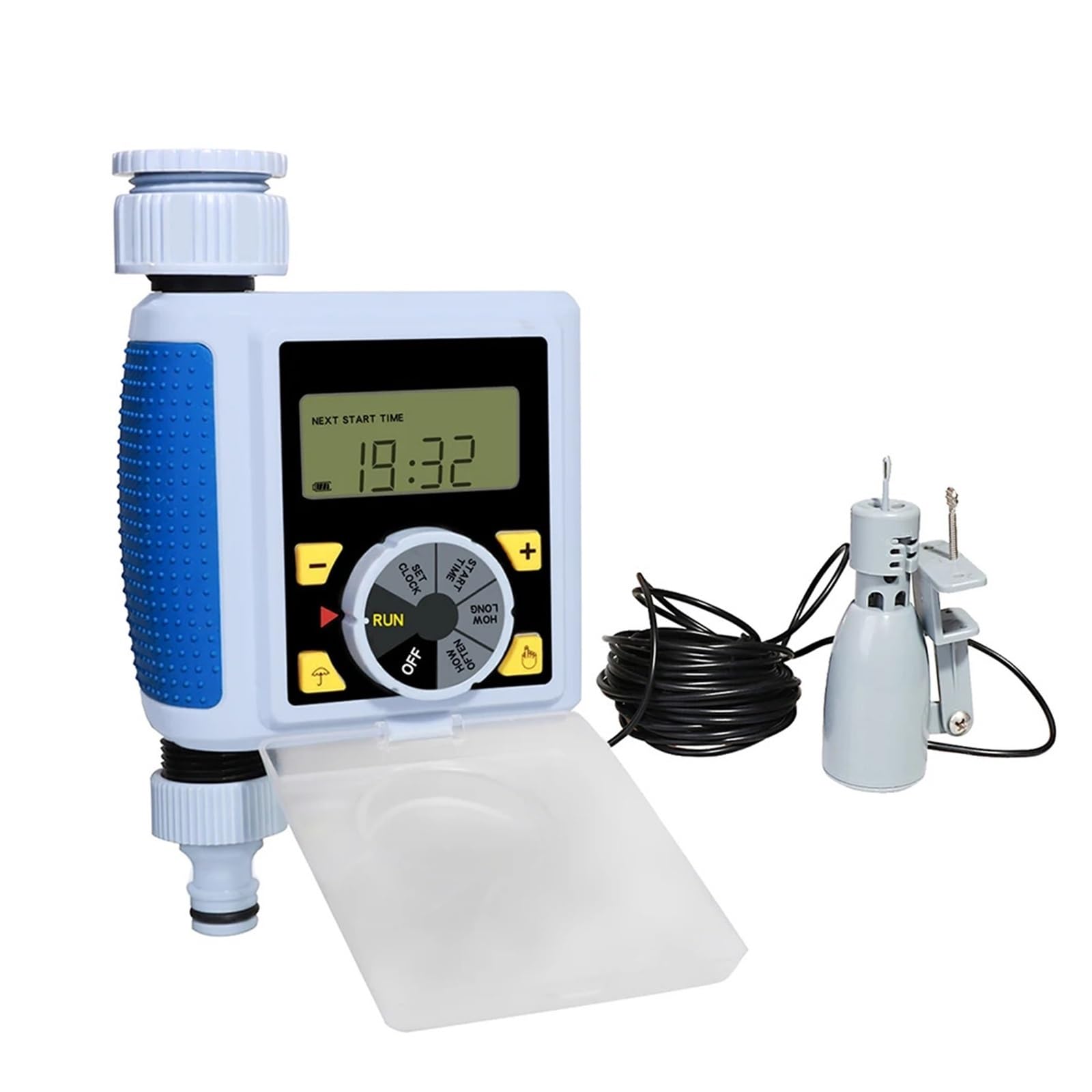 NURII Timer Automatico 'Acqua, Controller for l'irrigazione del Giardino, sensore Pioggia e sensore di umidità (Size : with Humidity Sensor)