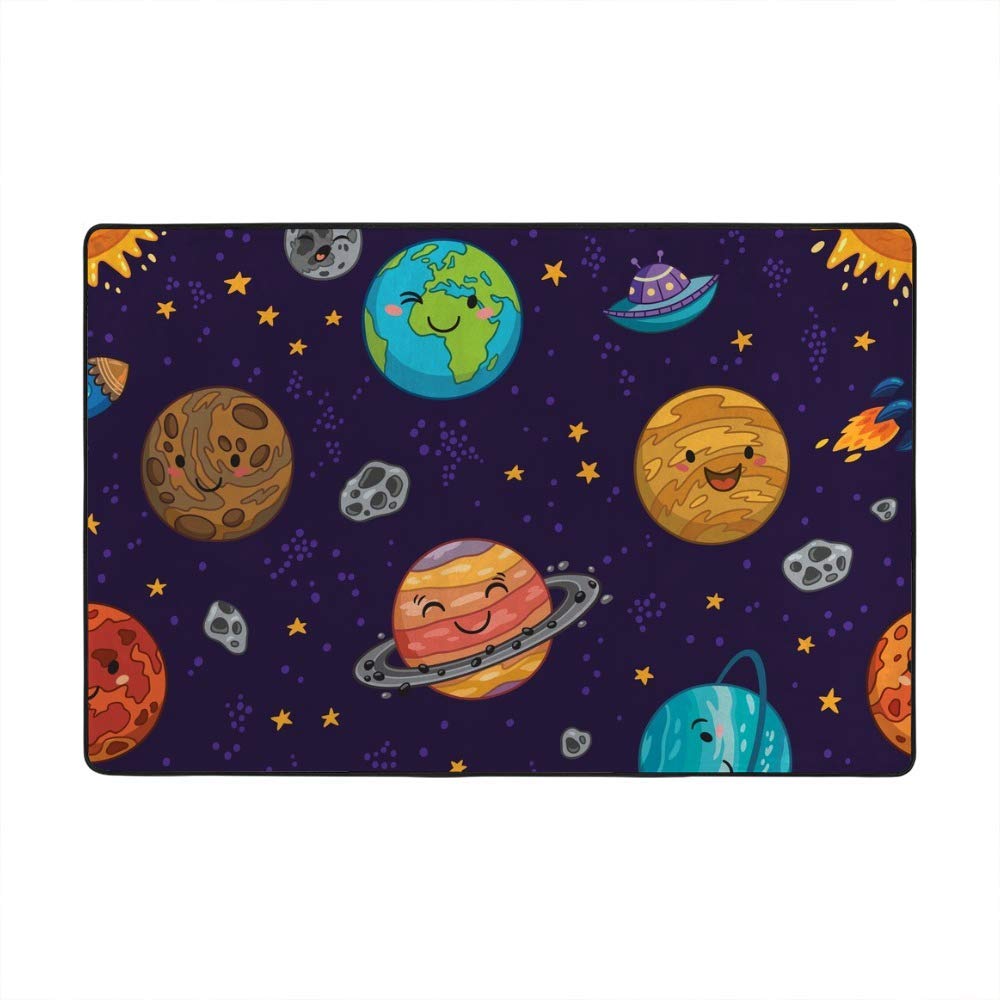 Tapis planète enfant Ruchen grand format 160x122 cm pour décoration de chambre