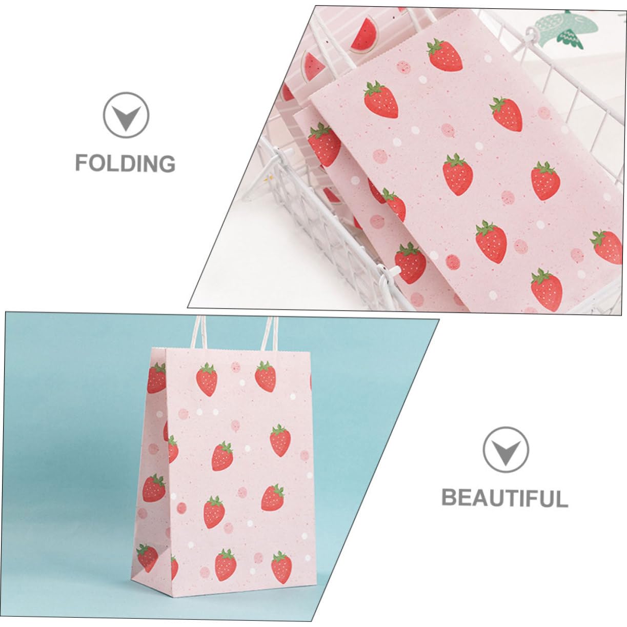Gadpiparty 4 Sätze Papier Geschenktüten Mit Griffen Und Festival Geschenkbeutel Für Hochzeiten Geburtstage Und Besondere Anlässe Für Kleine Überraschungen Und Dekorationen 12 Stück * 4
