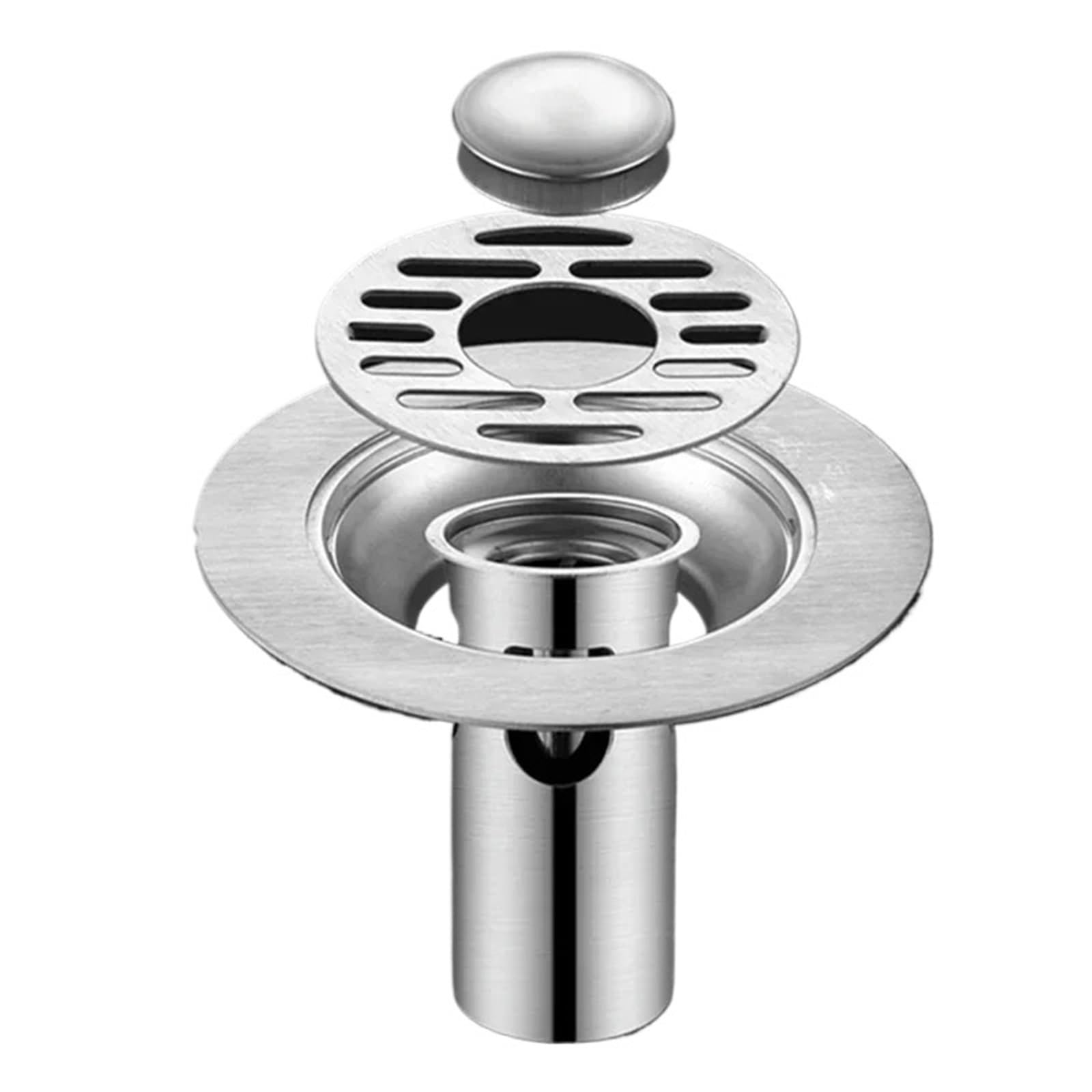 Couvercle de filtre de douche et drain de sol anti-odeur inox 12cm
