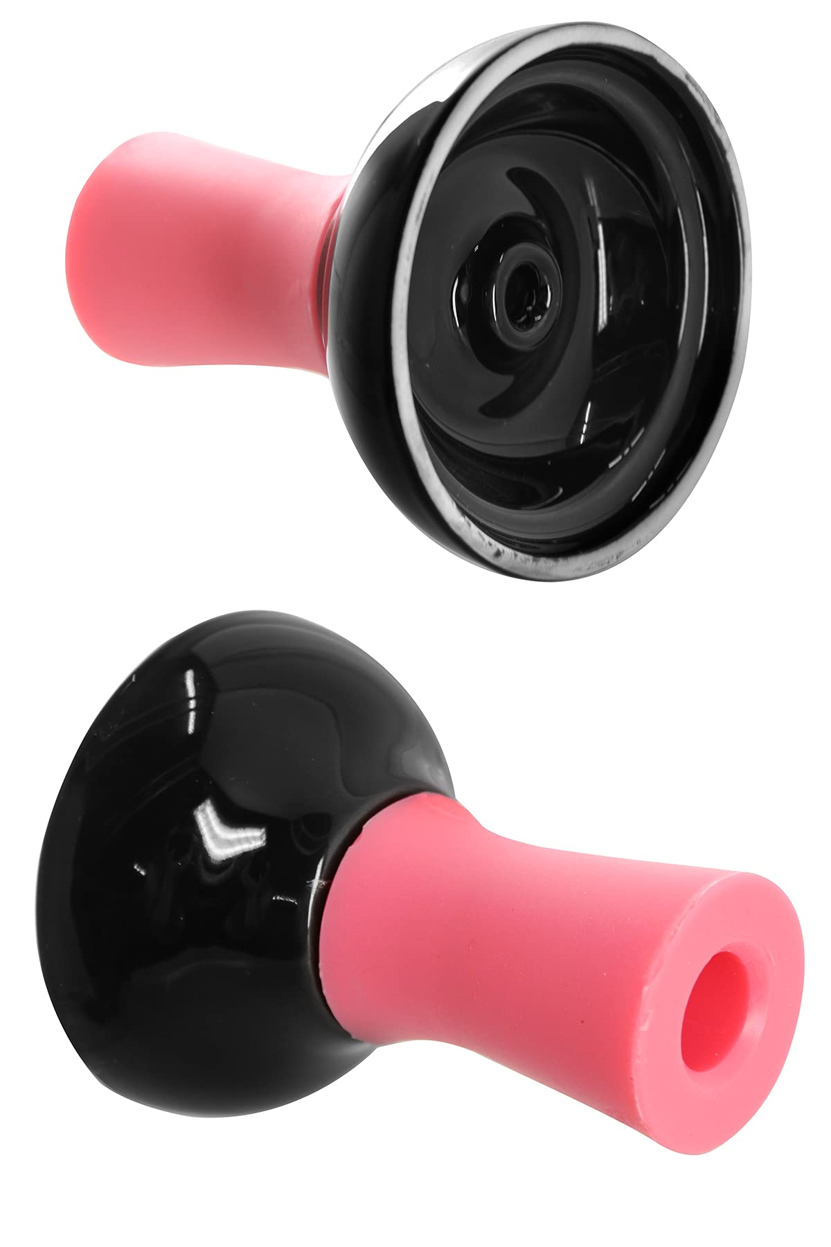 Kaya ELOX Desktop Shisha To Go - 41cm Mini Alu Wasserpfeife, Reise Shisha mit Tragetasche und Zubehör (Carbon/Rosa)