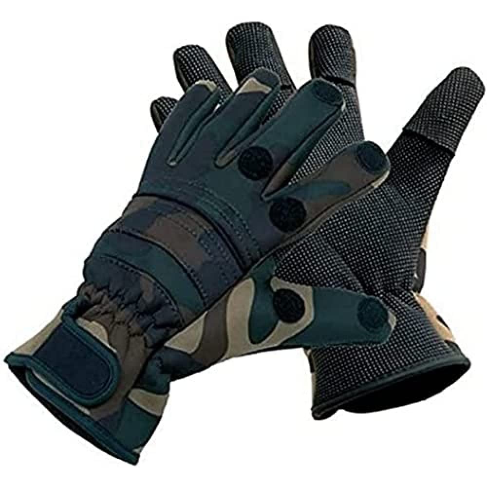 Behr Fishing Gloves Titanium Neopren Power Rip, L
