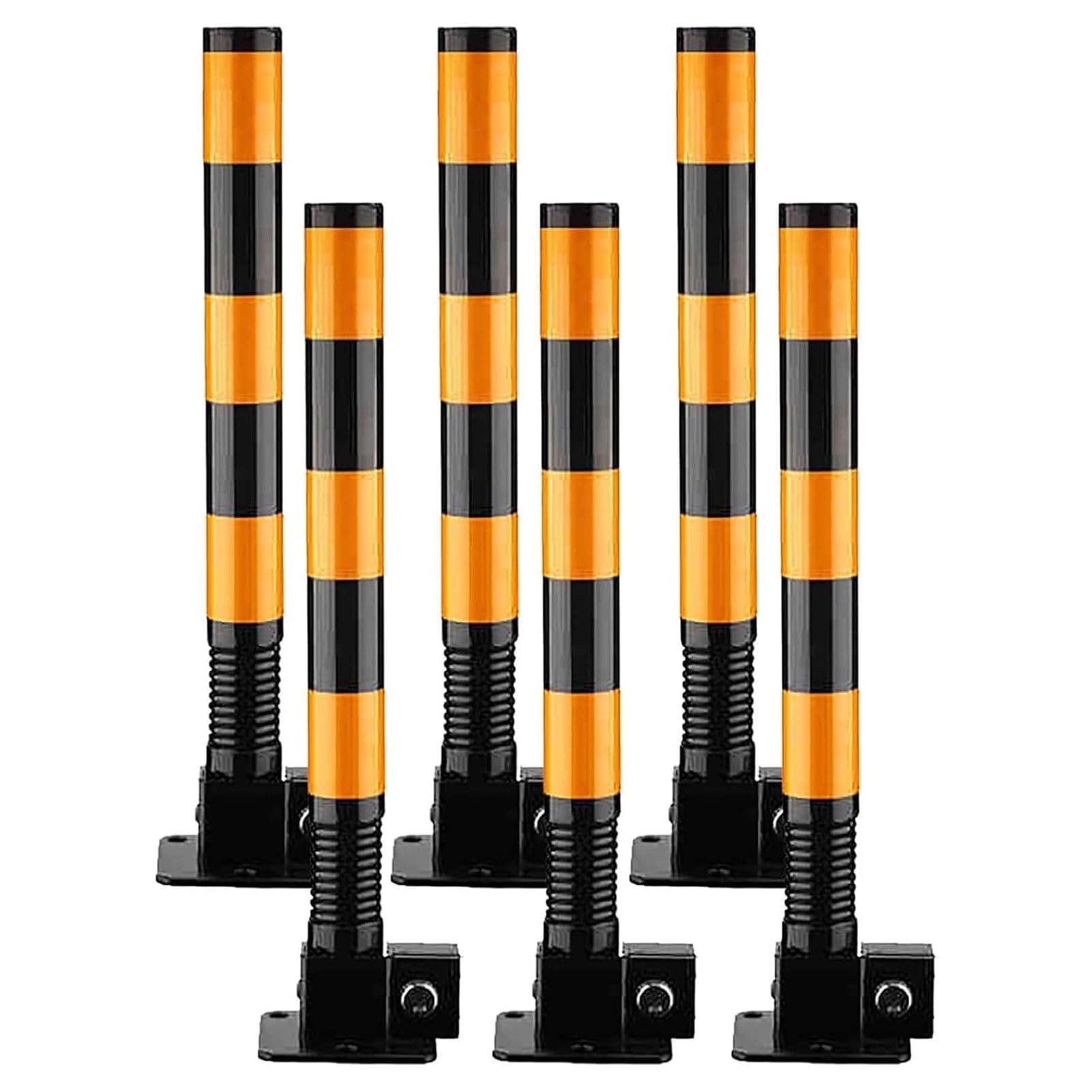 Borne de sécurité à ressort flexible et pliable avec bande réfléchissante lot de 6