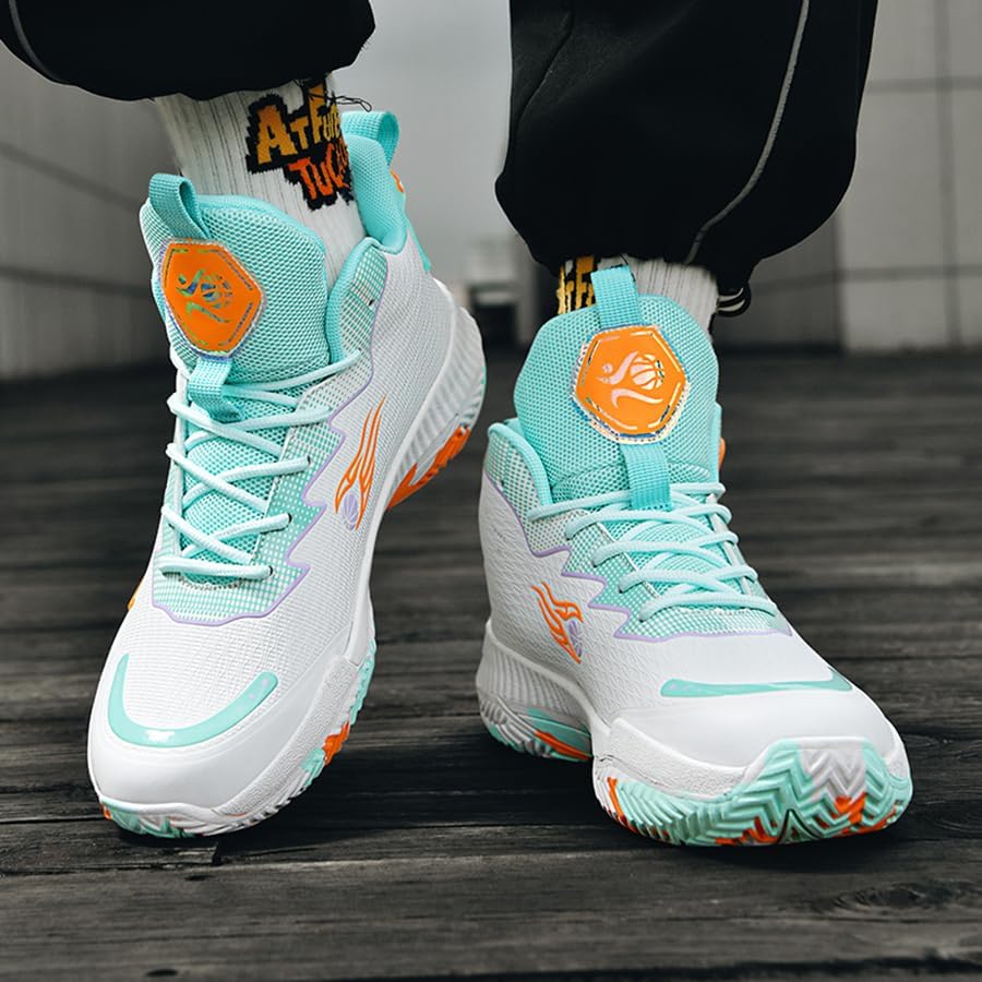 Basketball Shoes for Womens Mens Fashion Comfortable Volleyball Sneakers Breathable High Top Non Slip Outdoor Sport Woman Man Shoe - Image 3