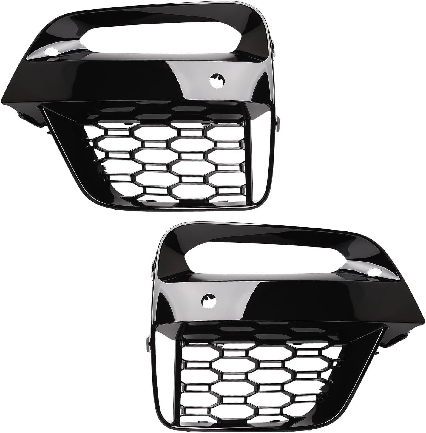 51118092758 Fog Light Frame Cover Grille Trim with PDC Sensor Hole Fit For BMW X3 G01 2018-2021 Fit For X4 G02 2019-2021 Front Bumper Outer Grille Cover Replaces 51118092757