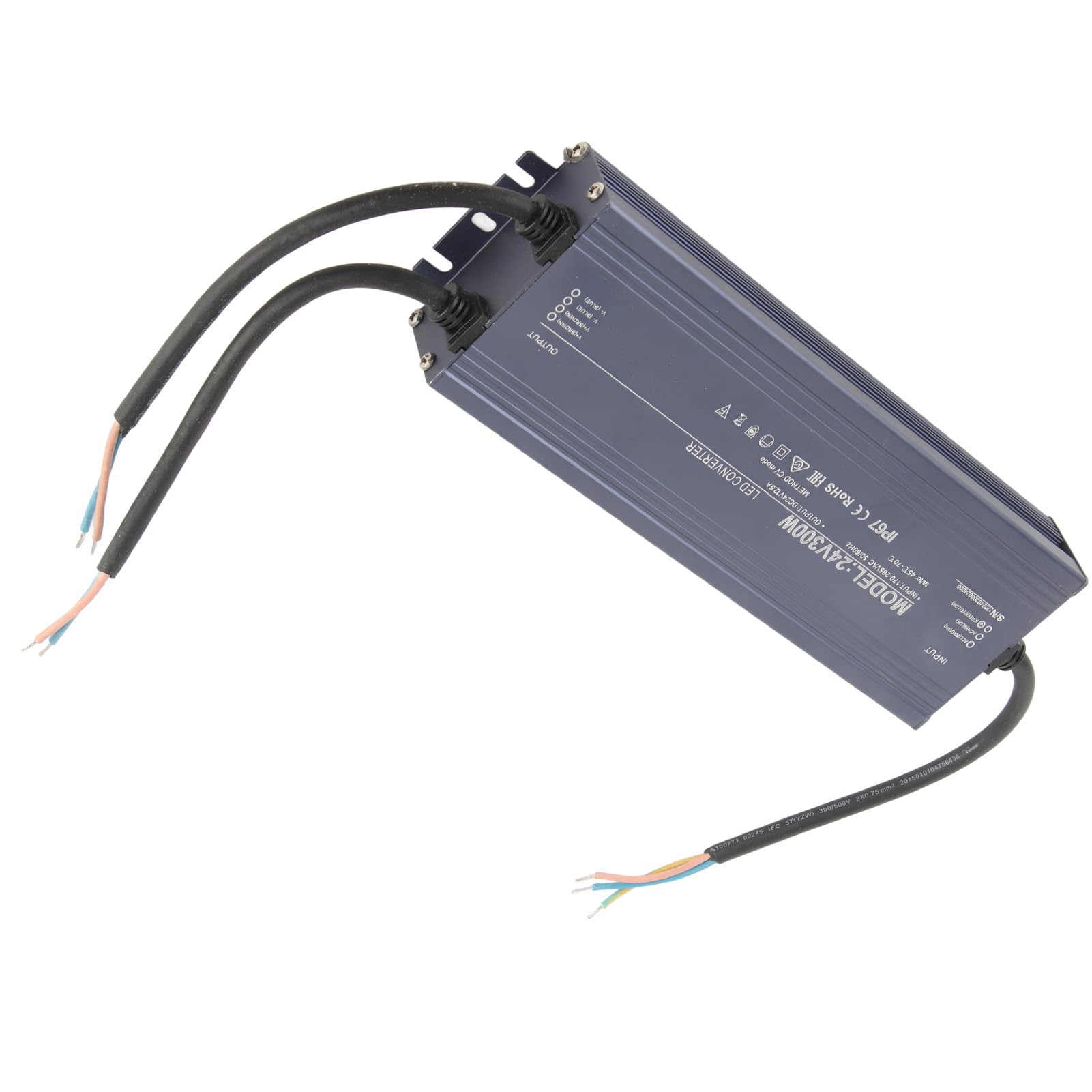 Fuente de Alimentación LED Impermeable de 300 W, Aleación de Aluminio, Controlador de Voltaje Constante IP67 para Luces de Señalización y Diversas Aplicaciones (24V)