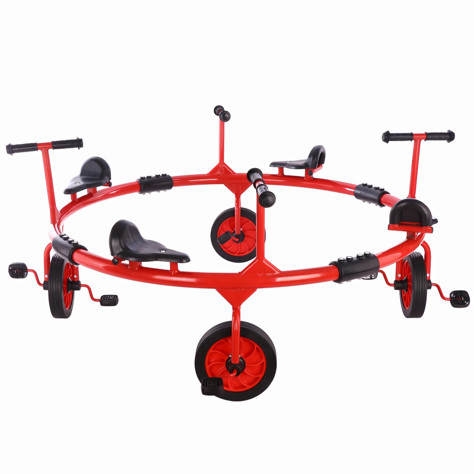 Kids Tricycle for Riders Ages 3-8, Preschool Daycare Outdoor Rotating Bike, Big Wheel 4 Person Ride on Bike, Kids Outdoor Playground Equipment,