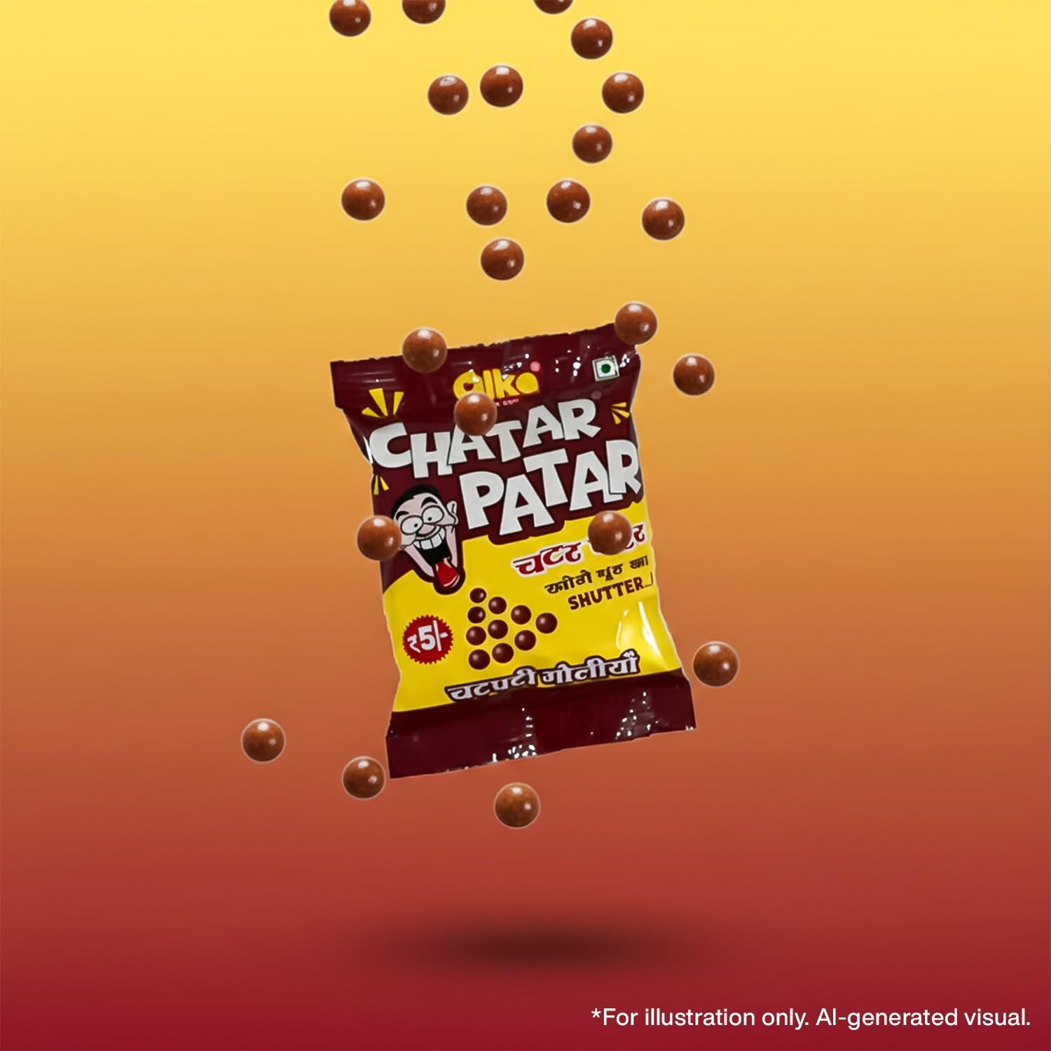CHATAR PATAR chatpati Khatti Meethi Goli - 20 Pouches | Sweet & Sour Candy | Ideal for School, Travel & Gifting pack of-2 (CHATAR PATAR_PACK_OF_2) 4
