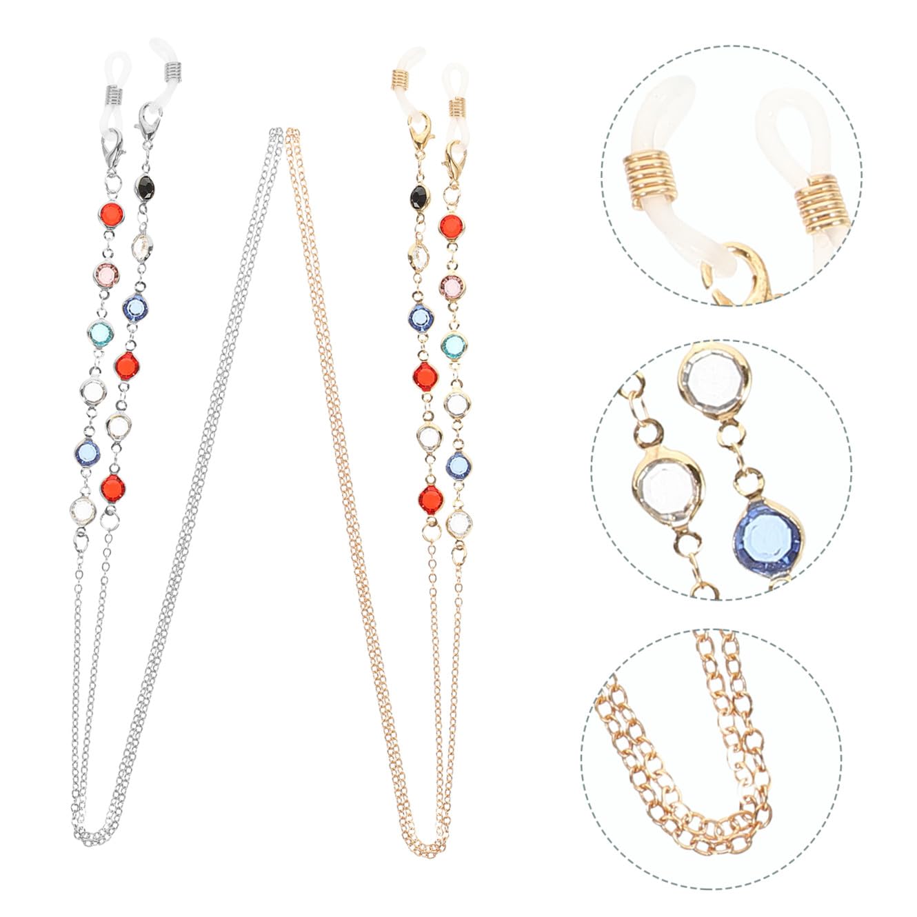 VALICLUD Cadena De Gafas Anteojos Para Mujer Cadena Para Colgar Gafas En El Cuello Ligero Correa Gafas Correa Para Gafas Collar De Soporte De Gafas Cadena De Anteojos Metal