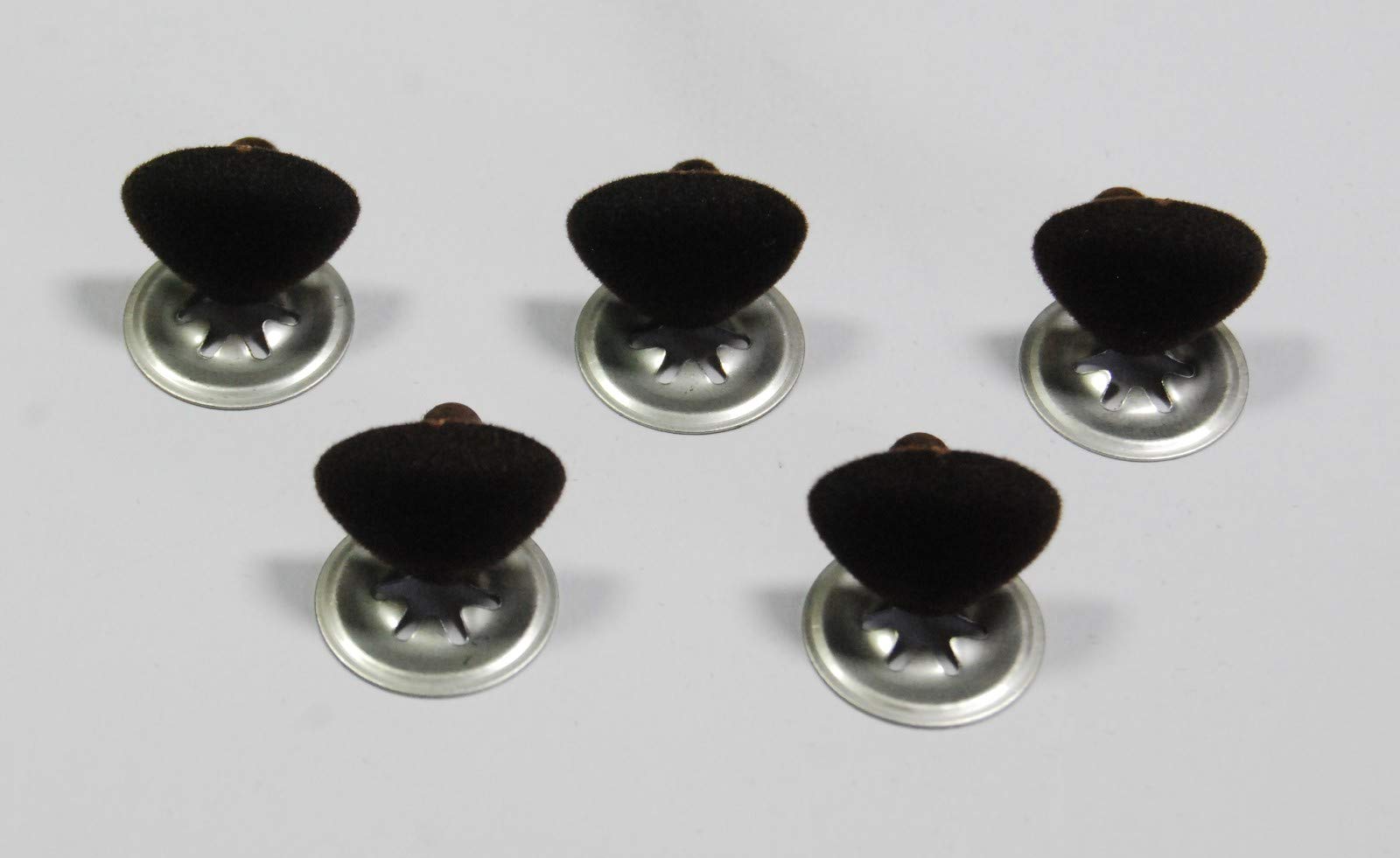 celloexpress FLOCK Brown Cat/Triangle Noses 24mm Metal Backs - Teddy Bear & Soft Toy Making Detailed Noses - Pack of 5