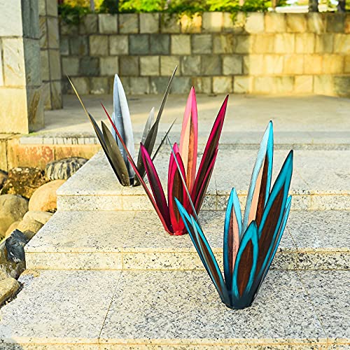 Wenyle Tequila Rustic Sculpture, Rusty Metal Agave Plant Sculpture, Garden Yard Art Statue Lawn Home Decorations, Outdoor Patio Lawn Ornament Decor Blue(3.93/3.93/21.65In) #TOP3