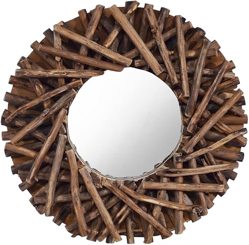 Espejo de pared, espejo de dormitorio, Espejos Decorativos de Pared, espejo para sala de estar, espejo de pasillo, marco de ramas de árbol tejidas