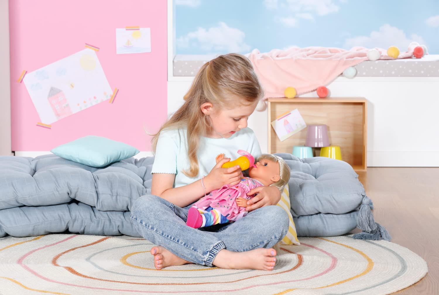 BABY Born Kindergarten Little Sister 36cm, Puppe mit Haaren und Funktionen ohne Batterie, inkl. Zubehör, für Kinder ab 3 Jahren, 36 cm große Puppe, 834916 Zapf Creation