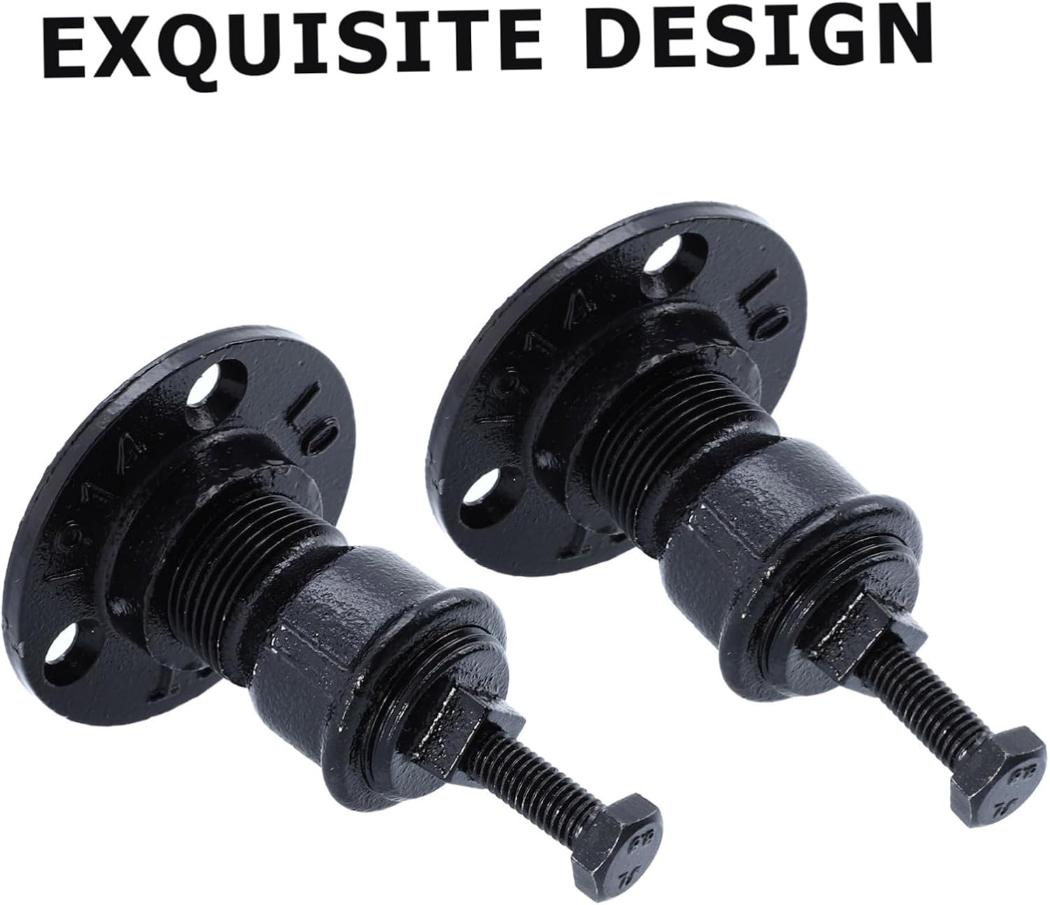 LIFKOME 2pcs Heavy Duty Handrail Holder Wall Mounted Bracket for Stair Railing Simple Style Smooth Finish