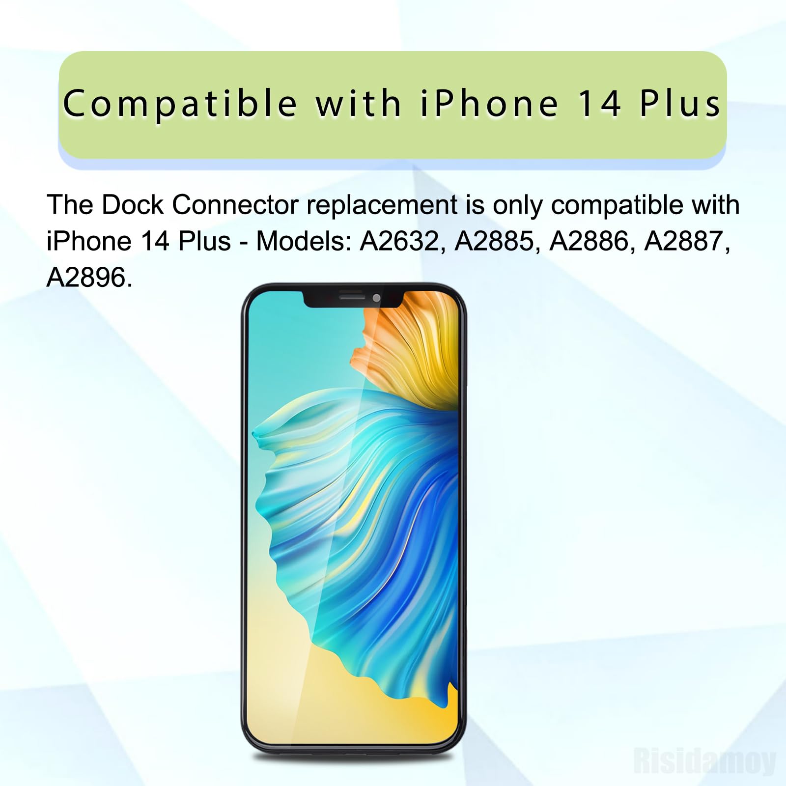 38792 - FLAT DOCK RICARICA PER IPHONE 14 PLUS BLU - Compatibile