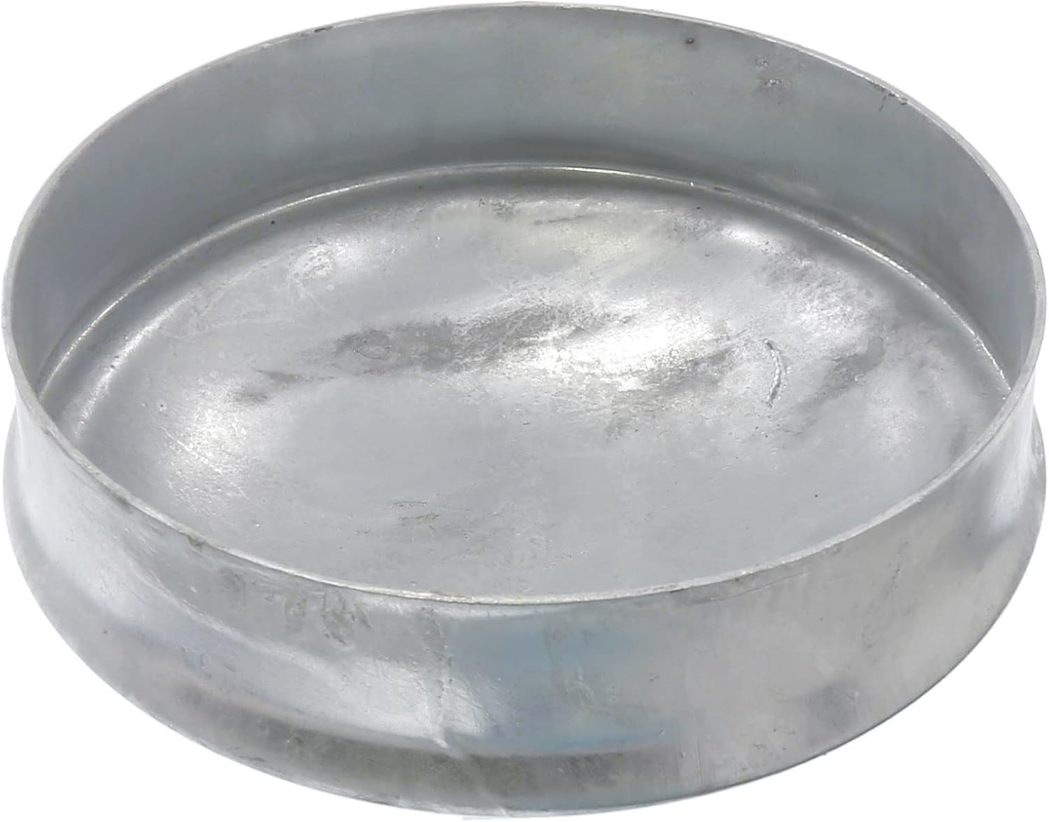 Chain Link Fence Round Dome External Metal Post Caps - Pressed Steel Fence Post Caps - Chain Link Cover Caps (12 Pack, Galvanized Steel, 4" Round Posts)