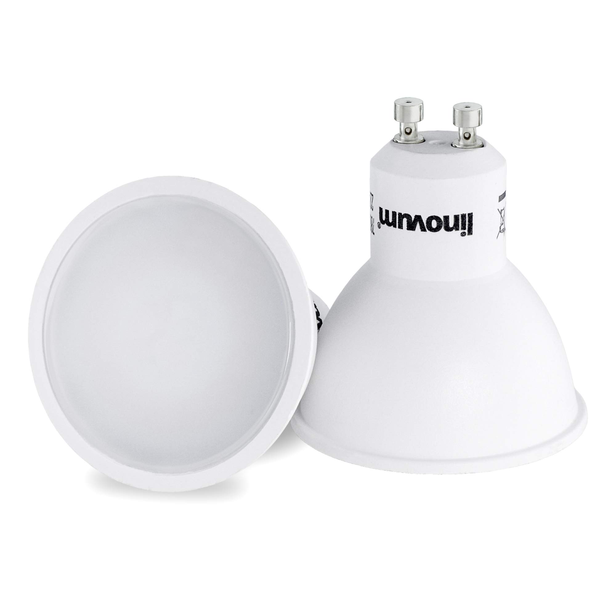 linovum LED GU10 Leuchtmittel 10er Set fourSTEP 5W neutralweiß dimmbar 230V | Zehn GU10 Lampen mit fourSTEP - in 4 Stufen dimmbar ohne Dimmer, neutralweiß, 100° Winkel, Ersatz für 50W Halogen, 25.000h