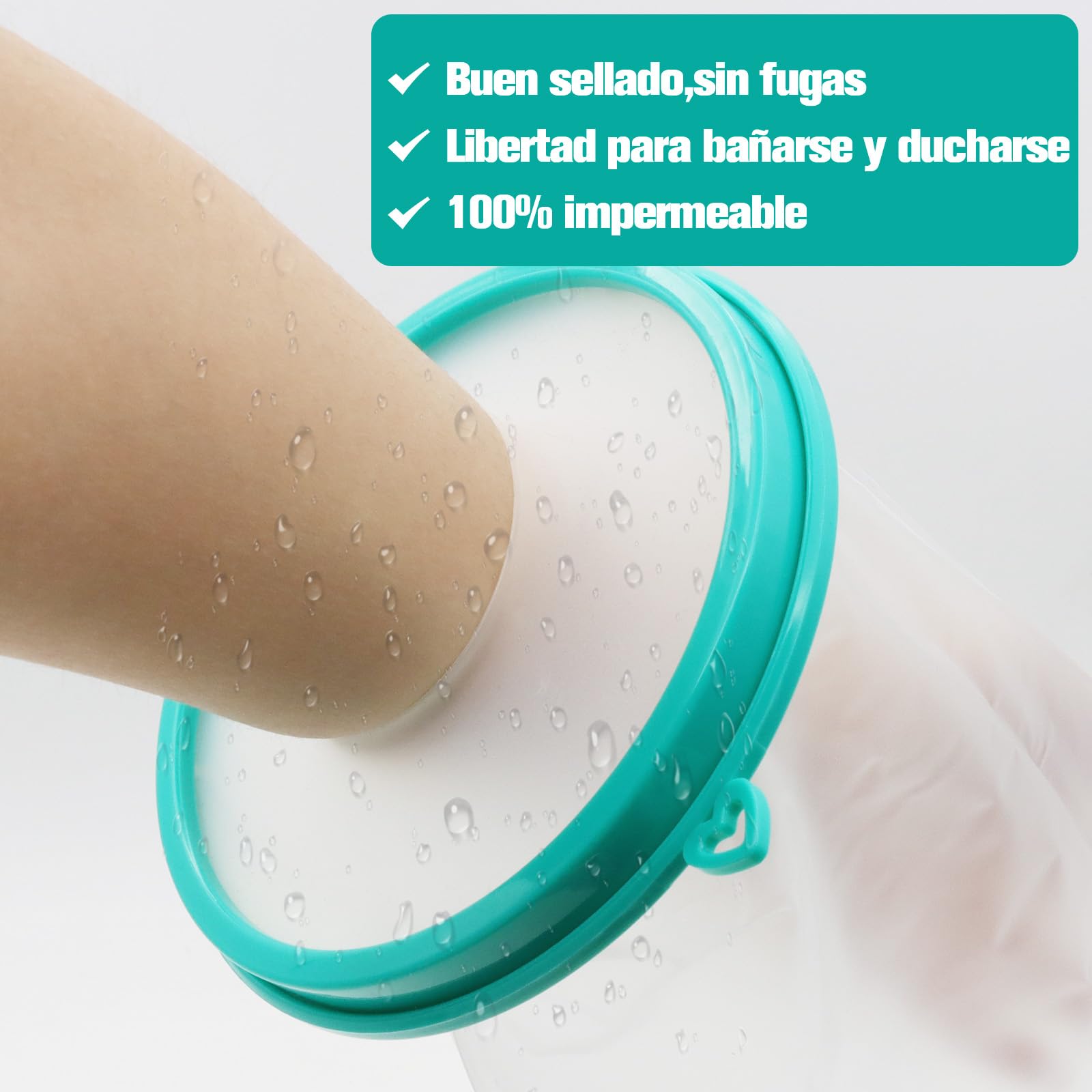 Protector Escayola Brazo, 56 CM Protector de Ducha Brazo Impermeable Adulto, Funda para Escayola Agua Brazos para Heridas