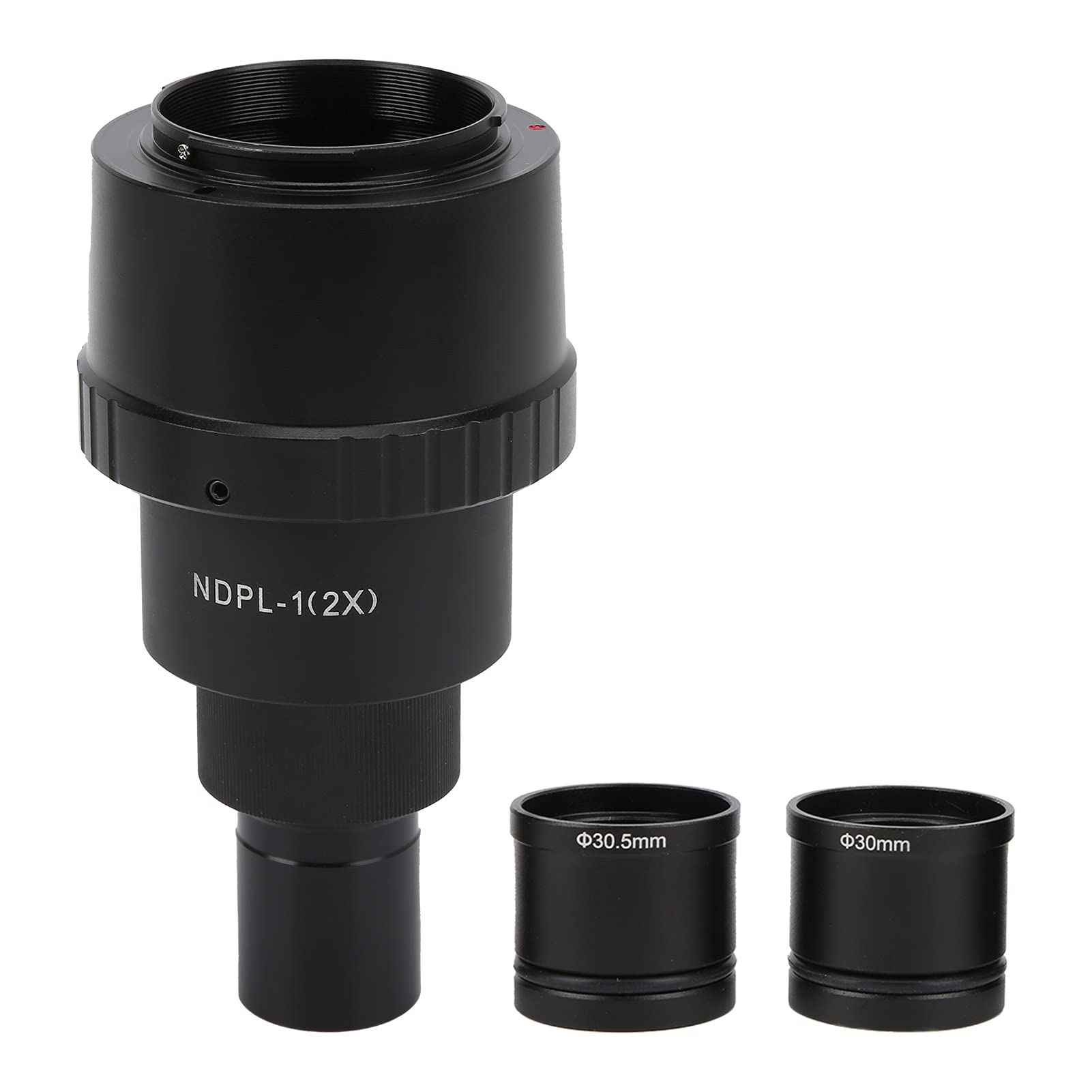 Aramox Zestaw Obiektywów do Mikroskopu T2 FX Adapter Aparatu Bezlusterkowego ze Stopu Aluminium M42x0,75 2X do Fotografii i Obserwacji z Biologicznym Mikroskopem Stereoskopowym