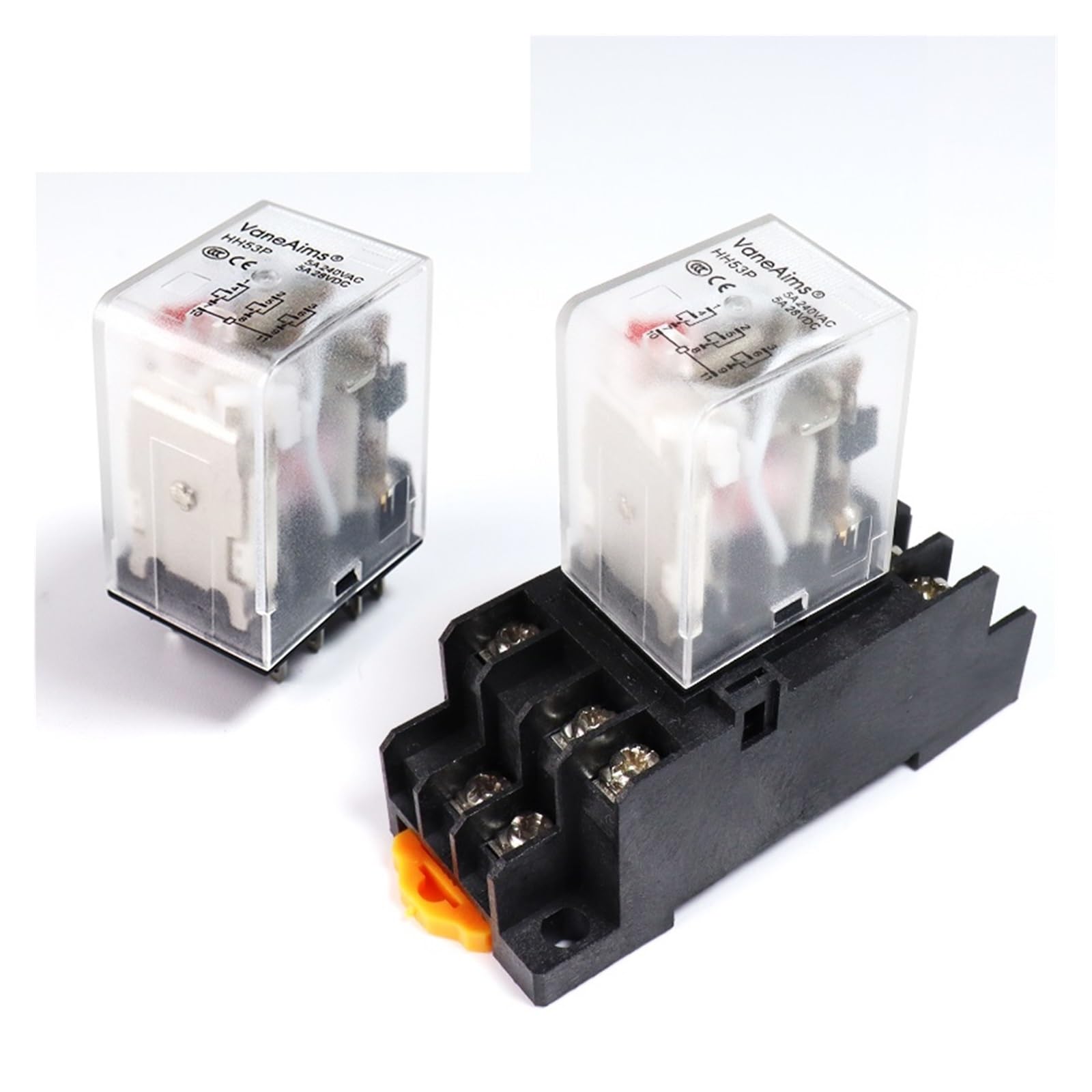 JCLPJBYJI Intermediate Electromagnetic Relay HH53P MY3N contactor AC220V24V12V DC110V 5A Equipment Accessories with Base 11pin(Ac,380V)