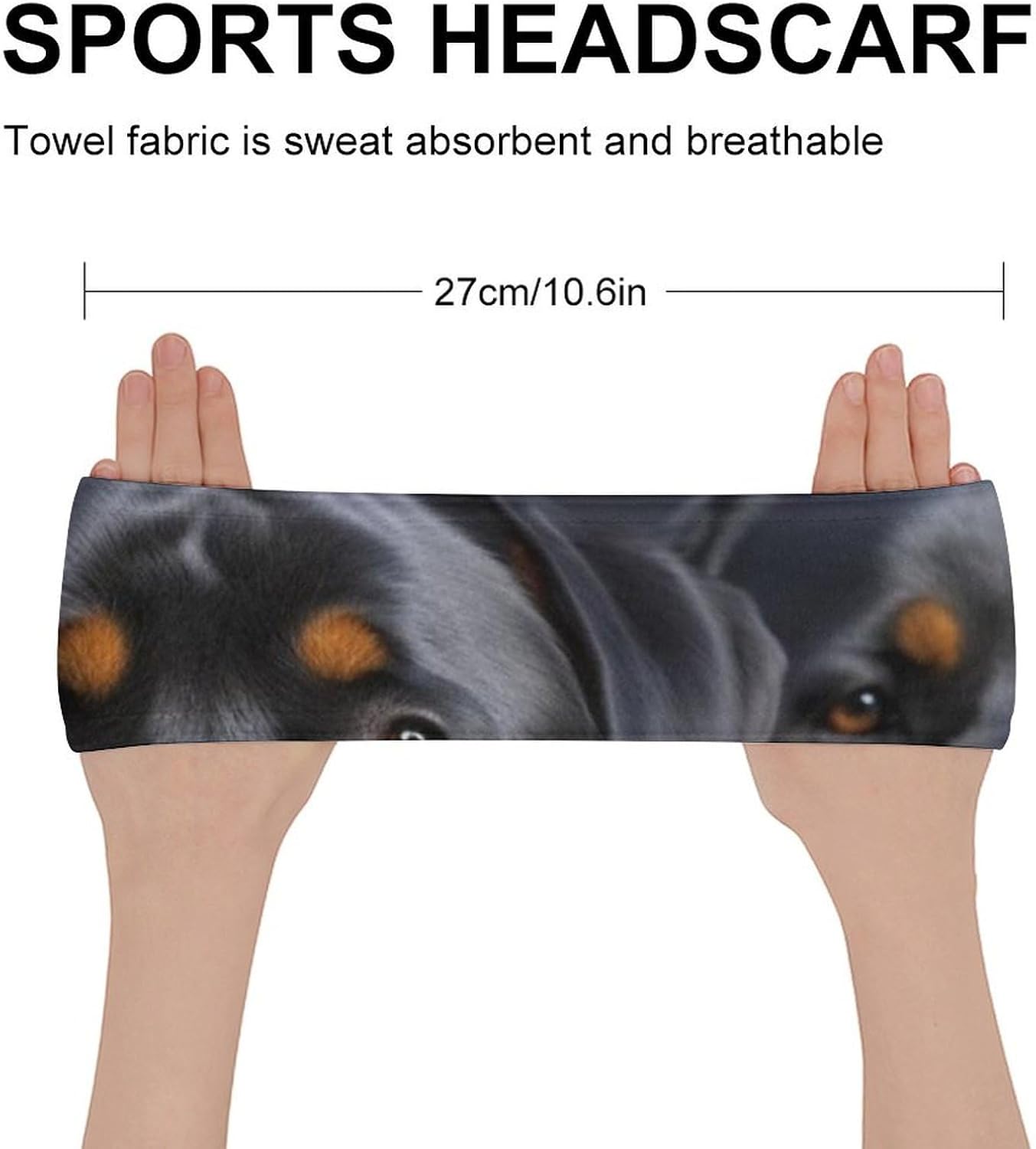 Dog Wallpaper Running Headbands for Women, Breathable Sweat Band for Men, Moisture Wicking Hair Bands for Workout, Stretchy Head Band for Sports, Washing Face, Workouts