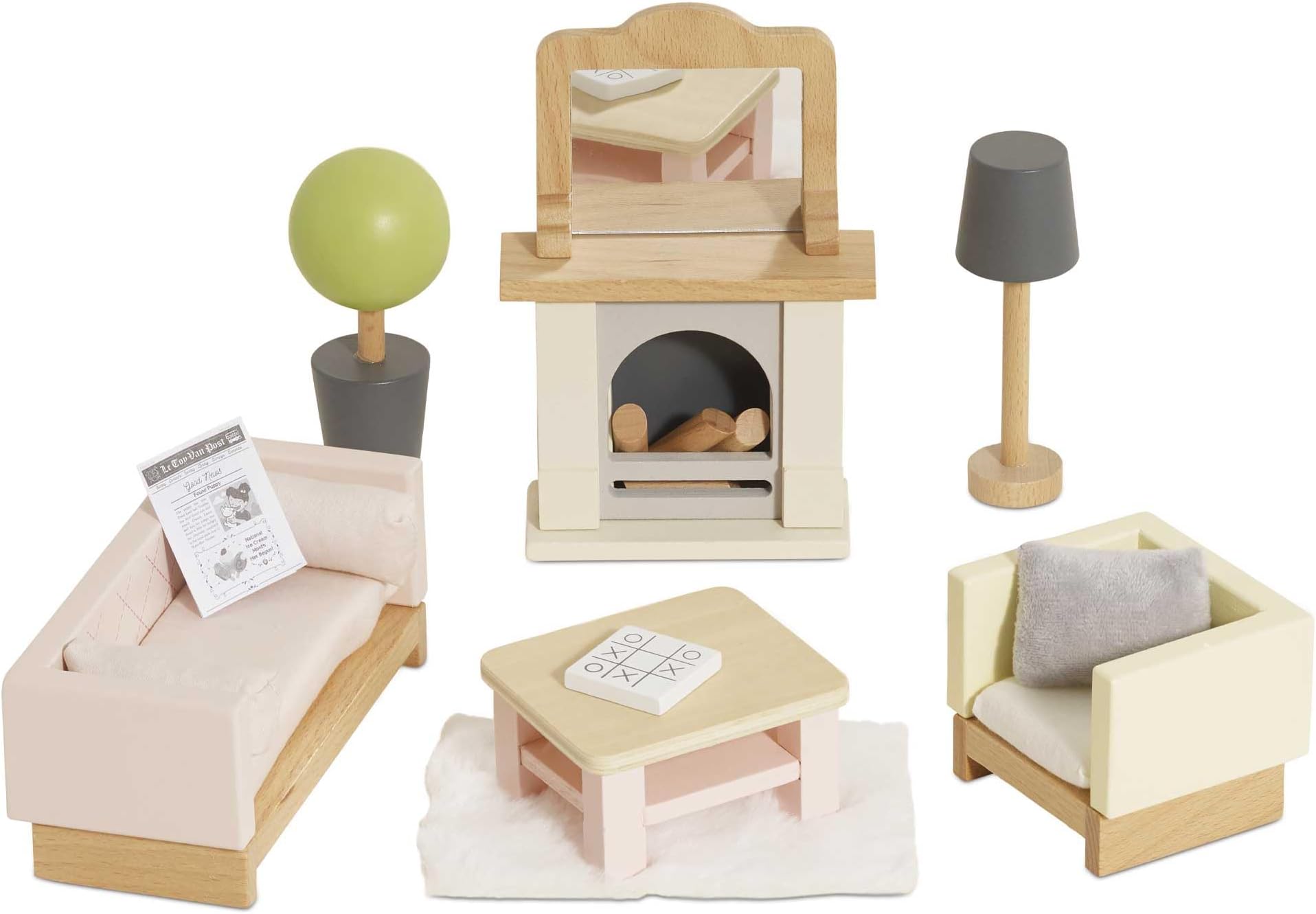 Wooden Daisylane Sitting Room Dolls House Accessories Play Set For Dolls Houses | Dolls House Furniture Sets - Suitable For Ages 3+