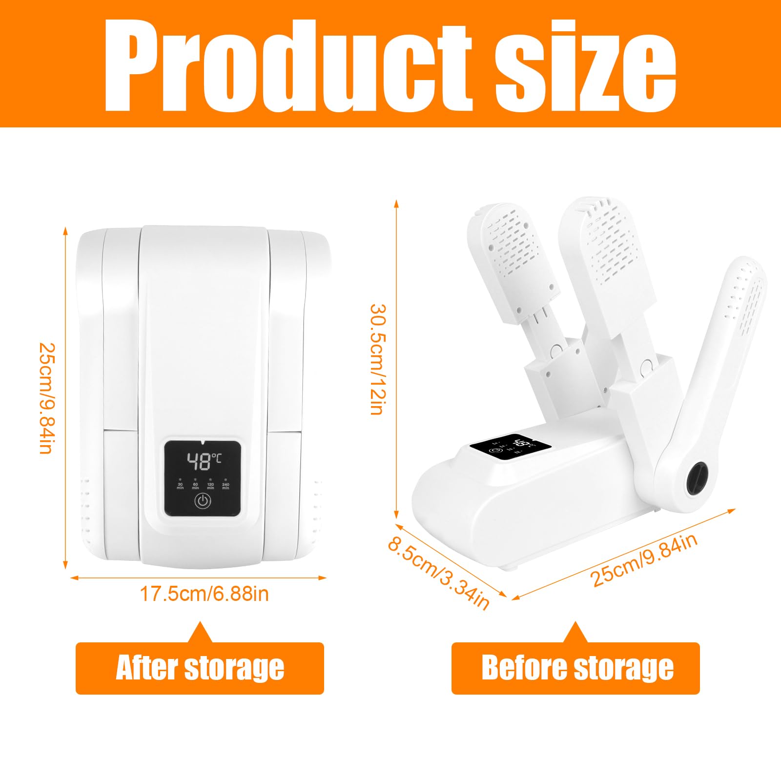 Secador De Zapatos Para 2 Pares, Secador Zapatos, Secador De Botas Con Temporizador, Calentador Eléctrico De Zapatos, Esterilización UV, Plegable Para Guantes, Zapatos, Calcetines