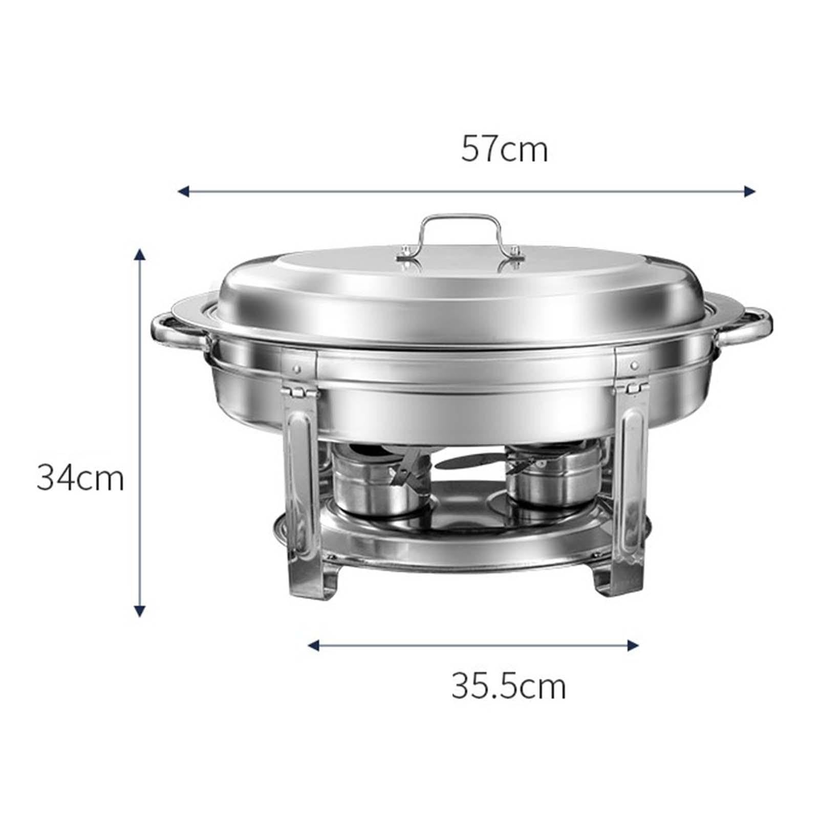Qianly Buffet Chafing Dishes Equipados con Calentador de Alimentos Tapa Hermética Y Bandeja para Servir Frutas Hechos en Acero Inoxidable Resistente Adecuado