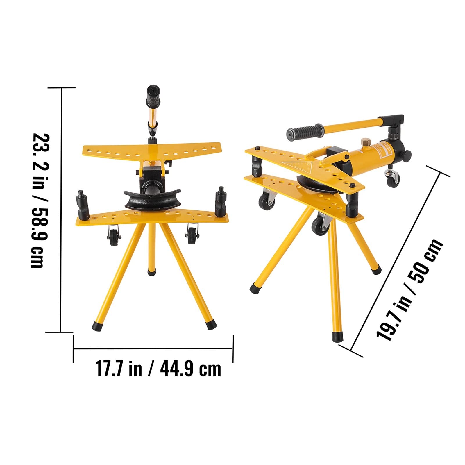 Dobladora De Tubos Hidráulica Manual Integral Swg-1 De 13-34 Mm De Diámetro con Kit De 6 Matrices, Herramienta Multifunción para Doblar Tubos De Cobre Y Acero De 10 Toneladas.