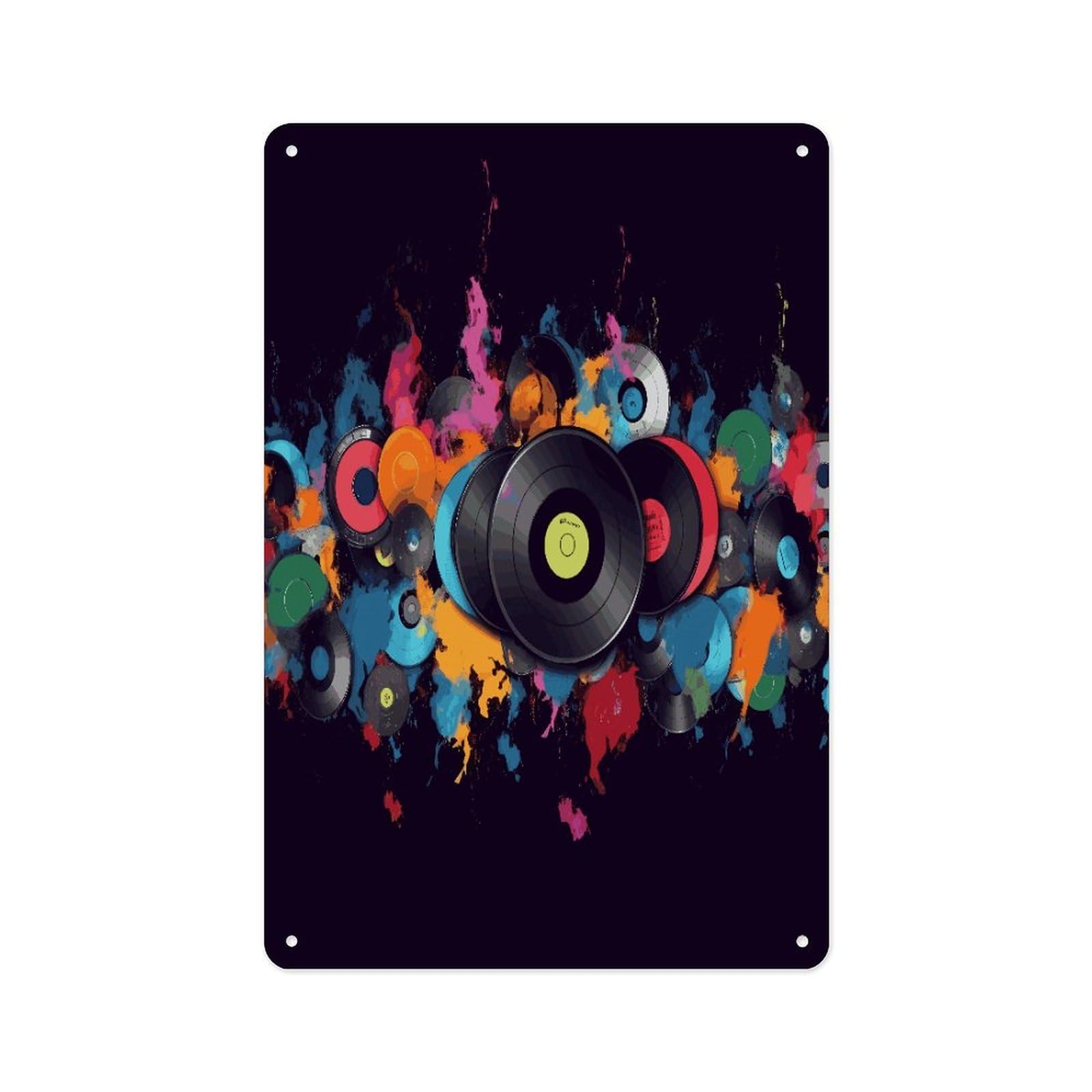 Fekiloot Style Multicolor Music Wall Decor Metal Signs Tin Signs Poster