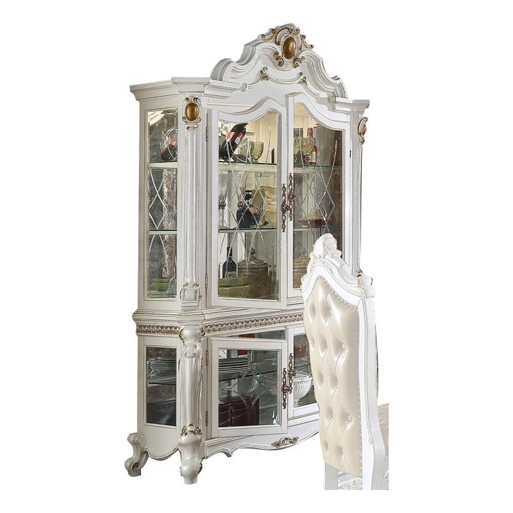 Amazon.com - Acme Picardy 4 Glass Doors Curio Cabinet in