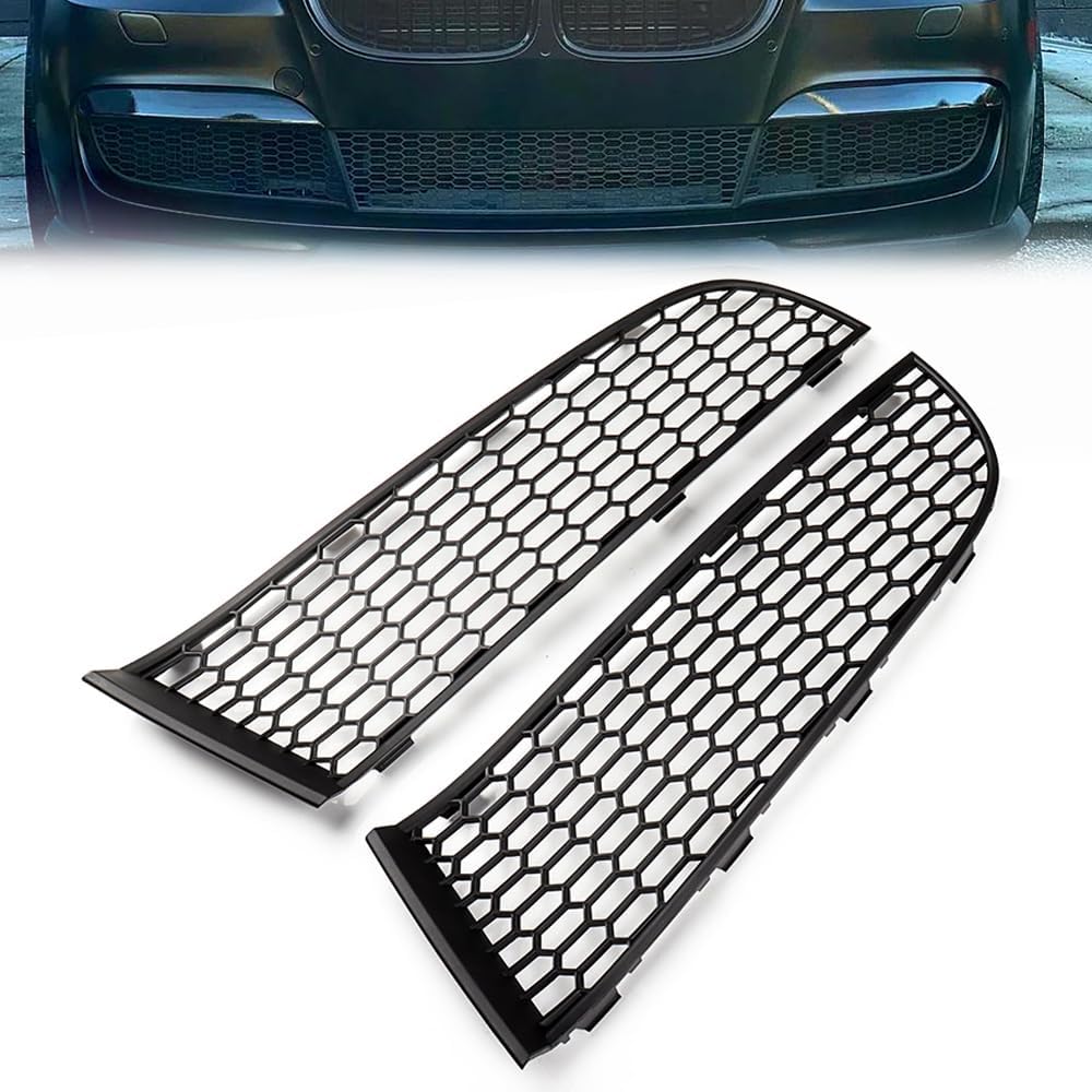 Matte Black Honeycomb Front Lower Bumper Air Vent Grill Grille for 2009 2010 2011 2012 2013 2014 2015 BMW F01 F02 7 Series M Sport 740i 740Li 750i 750Li 760Li
