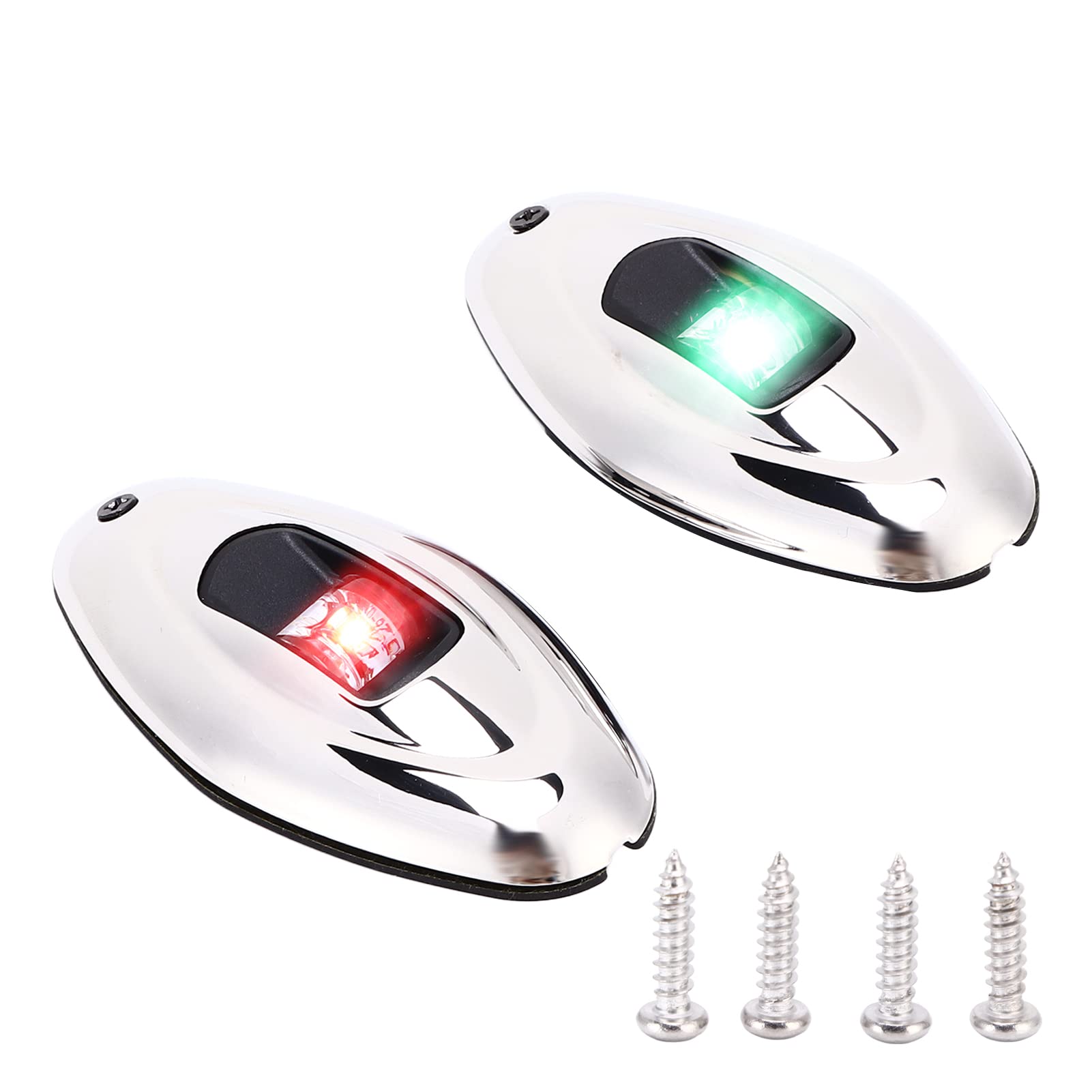 Alomejor Segnale di Navigazione Marina a LED Light di Navigazione in Rosso Verde per le Pesca di Barche Turistiche 1 Miglio Nautico