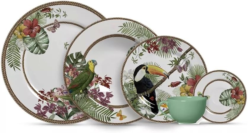 Aparelho de Jantar 20 pçs Tropicos Alleanza Menor preço em Aparelho de Jantar 20 pçs Tropicos Alleanza