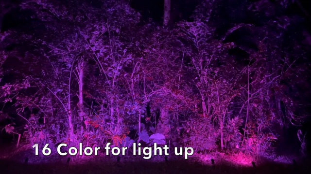 Image of Christmas Spotlights Outdoor Low Voltage Landscape Lights RGB Color Changing LED Landscape Lighting Waterproof Garden Pathway Yad House LED Spot Lights Outdoor (14Pack with Connectors)