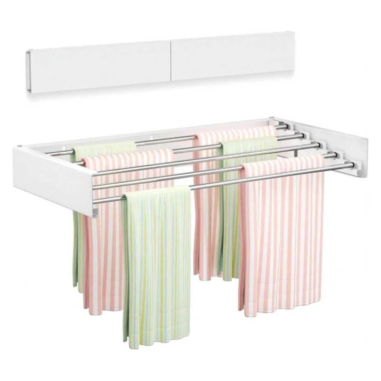 Wall Clothes Drying Rack Wall Mounted Clothes Drying Rack, Foldable Mount Laundry Folding Indoor