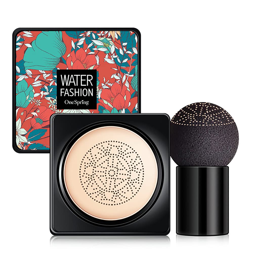 Mushroom Head Air Cushion CC Creme | Flüssige Grundierung & Concealer In Einem | Für Gleichmäßigen Teint | Lang Anhaltend & Wasserfest | Natural