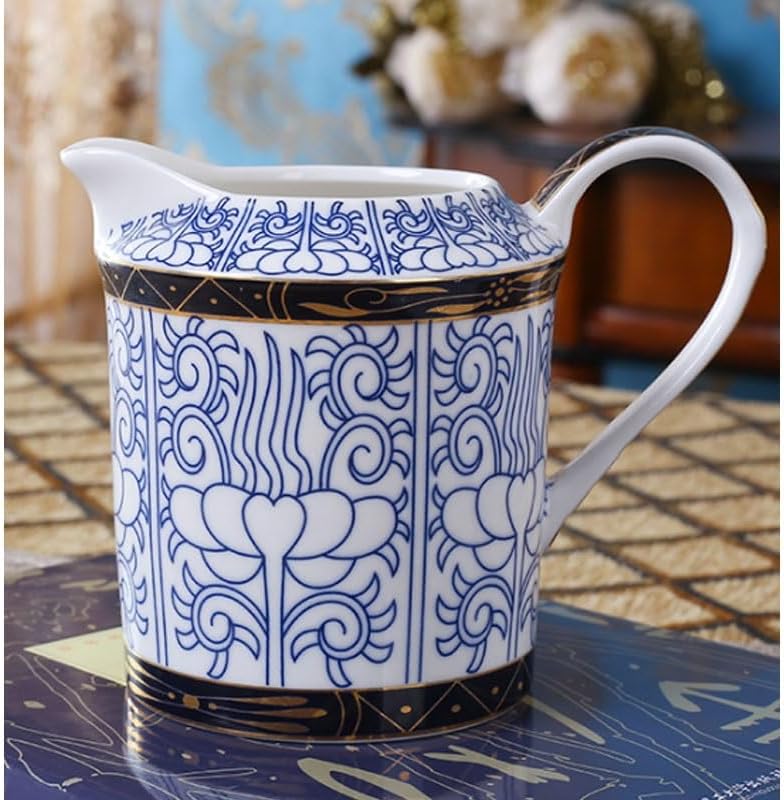 Ceramic Tea Sets with Vine Patterns Afternoon Coffee Set Flower Gold Rimmed