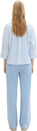 TOM TAILOR Women's Lea Straight Fit Wide Leg Trousers