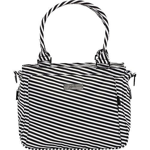 JuJuBe Be Classy Structured Multi-Functional Diaper Bag/Purse, Onyx Collection - Black Magic