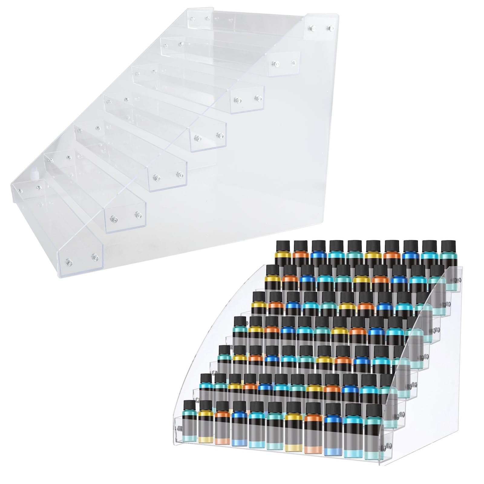 Organizzatori per pittura acrilica per vernici acriliche e pennelli organizer a 7 strati per strumenti efficienti