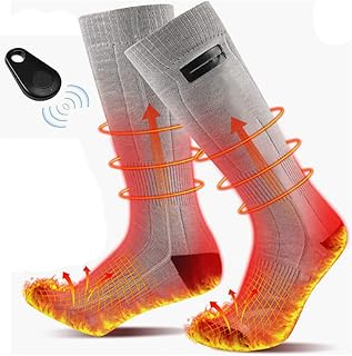Unisex Heated Socks with Remote Control 4000mAh 3.7V Rechargeable Electric Foot Warmer Socks 3 Heat Settings For Skiing Camping Cycling Riding Hiking Winter Outdoors Sports