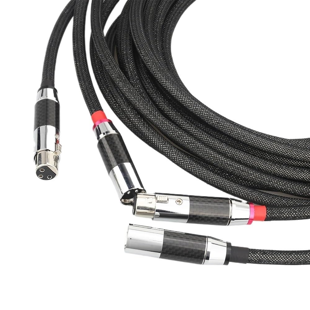 Cable de interconexión de Audio analógico XLR estéreo balanceado HiFi AX800 Audiocrast, par de Cables XLR de Plata Maciza(1.5m)