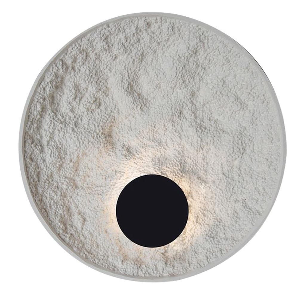 Lampe murale en pierre LED ronde Asle pour escalier et chevet d'hôtel vintage