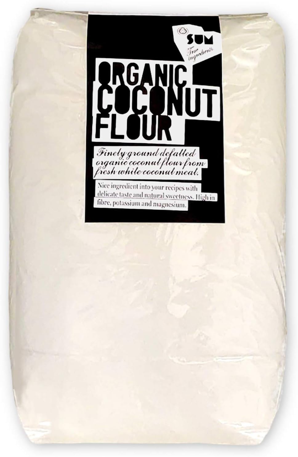 Organic Coconut Flour - Gluten Free in Biodegradable Eco Packaging - 1Kg