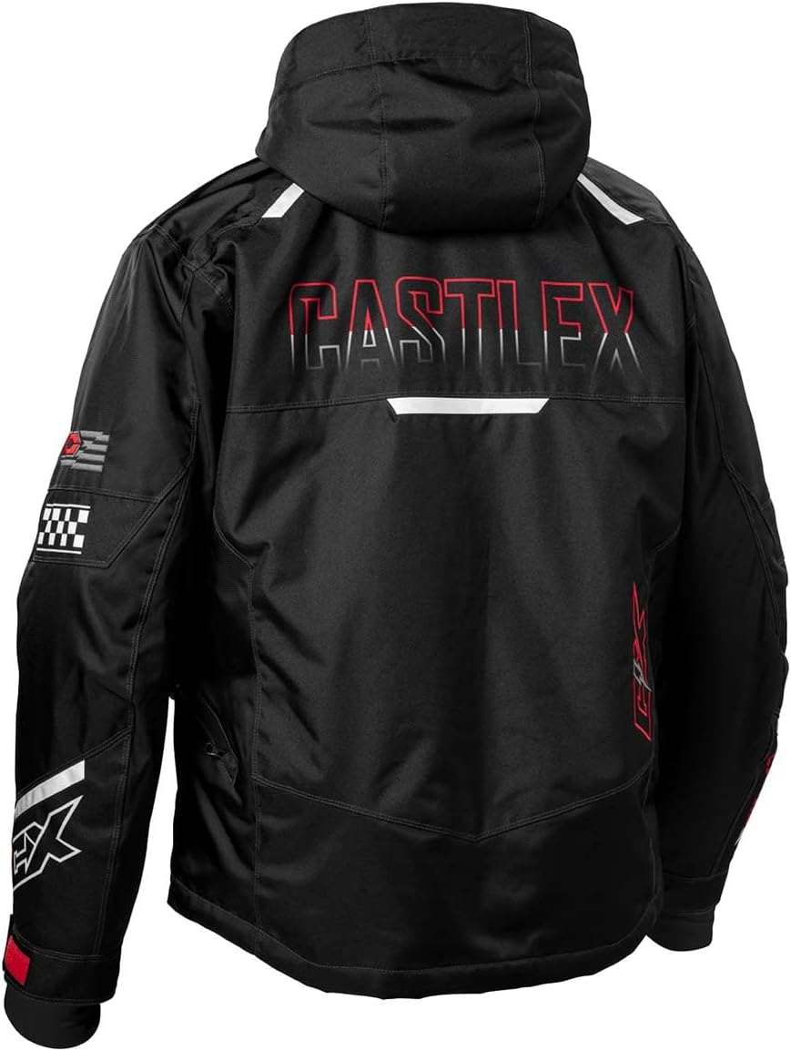 Castle X Men's Strike G6 Snowmobile Jacket (Black/Red - Medium)