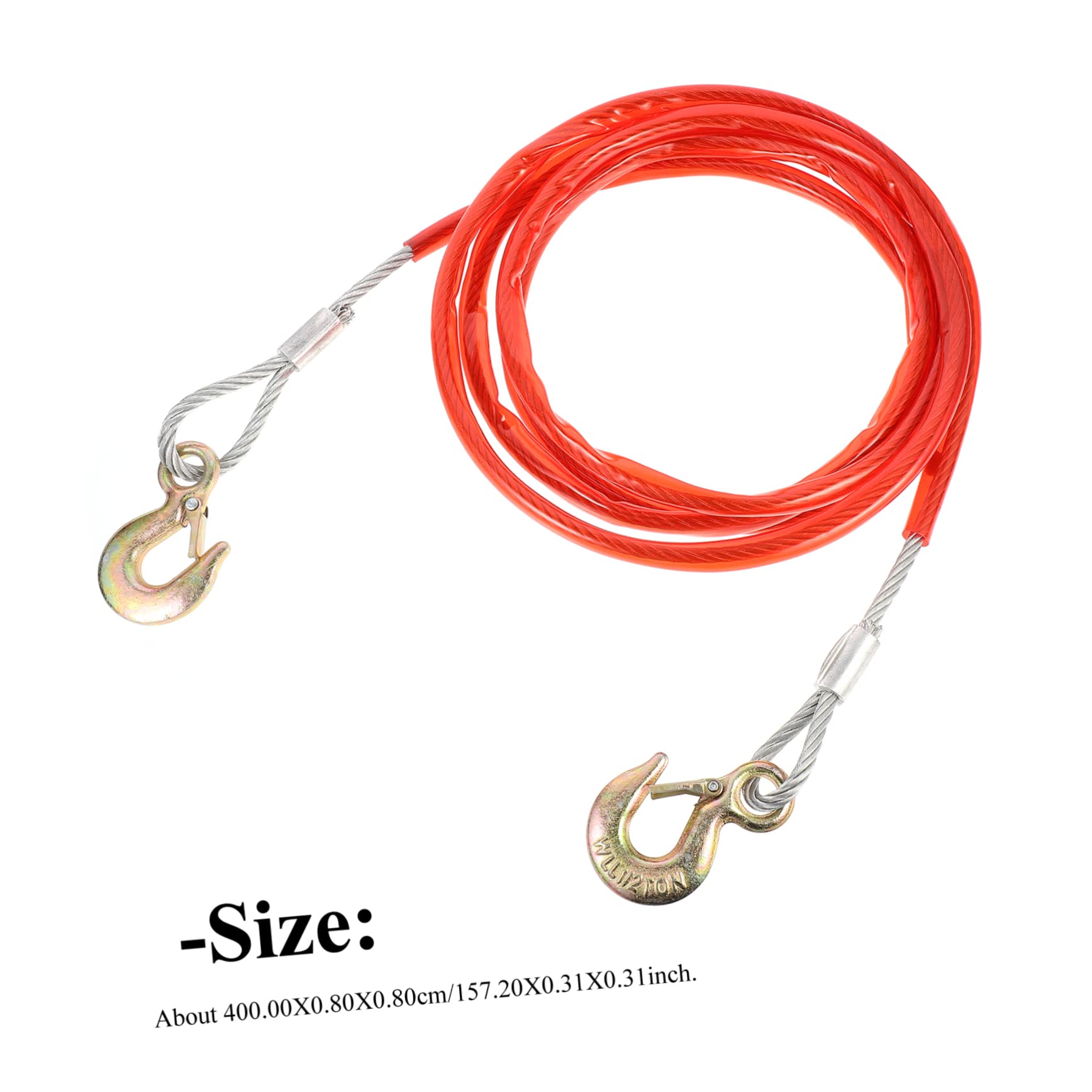 Gogogmee 1Pc Durable Trailer Tow Strap with Reinforced Hook for Off Road Vehicles Heavy Duty Vehicle Trailer Rope Reliable Towing for Suvs and Trucks